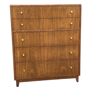 Fully-Refinished Mid Century John Widdicomb Narrow Tallboy For Sale