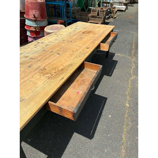 Black Dining Table in Fir Wood, 1960s For Sale - Image 8 of 11