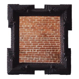 Antique Hand Carved Tramp Art Mirror, Late 19th Century For Sale