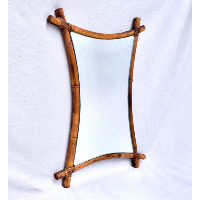 Mid 20th Century Bamboo Framed Mirrors Mid 20th Century Custom For Sale - Image 5 of 7
