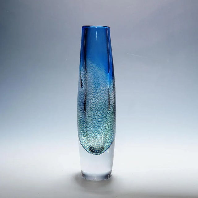 Orrefors Vintage Kraka Vase attributed to Sven Palmquist for Orrefors, Sweden, 1955 For Sale - Image 4 of 10