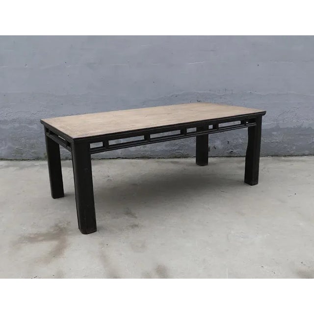 Wood Vintage Elm Jilan Dining Table For Sale - Image 7 of 8