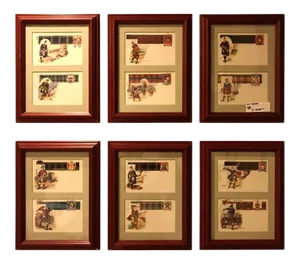 Custom Framed Scottish Postcards, Vintage Catherine Reiss Inc - Set of 12