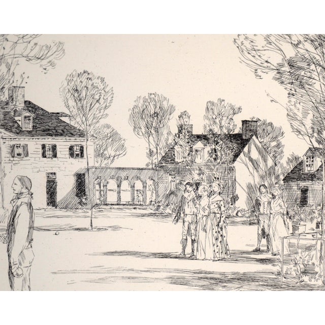 1930s Bowling on the Green (From the Bicentennial Pageant of George Washington) by Childe Hassam For Sale - Image 5 of 8