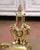 Pair of 19th Century French Louis XVI Bronze Lyre Form Chenets Andirons For Sale - Image 4 of 10