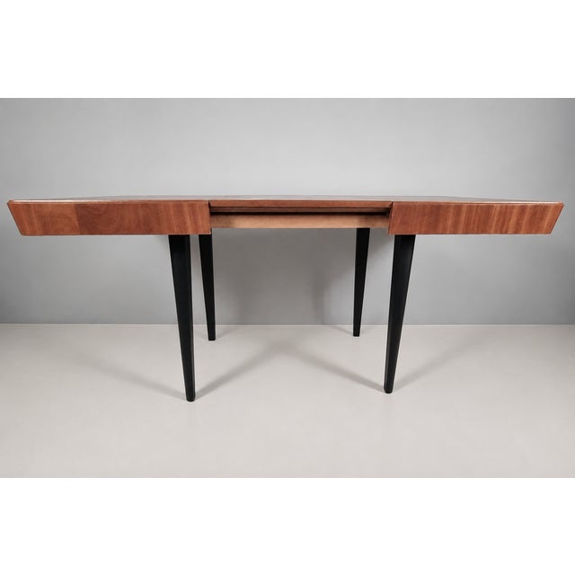 Brown Vintage Beech Table, 1970s For Sale - Image 8 of 11