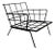 Vintage Mid Century Modern Wrought Iron Arthur Umanoff Style Lounge Chair For Sale
