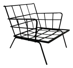Vintage Mid Century Modern Wrought Iron Arthur Umanoff Style Lounge Chair