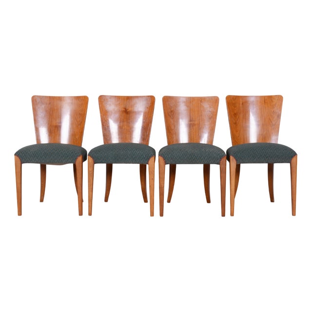 Art Deco Dining Chairs by Jindřich Halabala for Up Závody, 1940s, Set of 4 For Sale