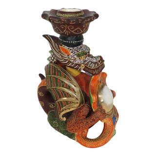 Takito Satsuma Dragon Candlestick For Sale