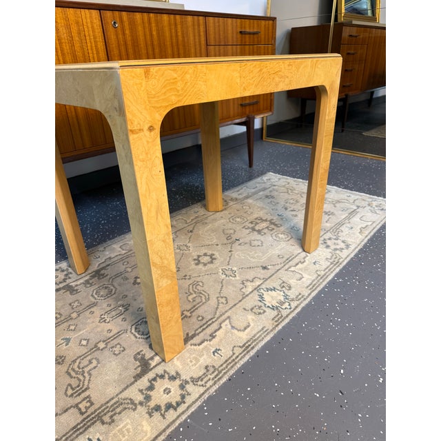 Mid-Century Modern 1980s Henredon Scene Two Burl Wood Side Table For Sale - Image 3 of 8