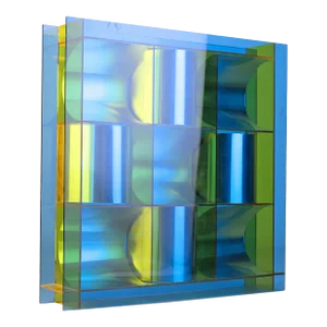 Abstract Reversible Modular Sculpture in Aluminum, Metal and Acrylic by Argentine Artist Miguel Ángel Vidal