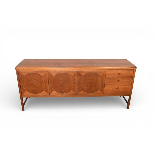 Mid-Century Modern Mid 20th Century Nathan Furniture "Circle" Credenza in Teak #1, Attributed For Sale - Image 3 of 11