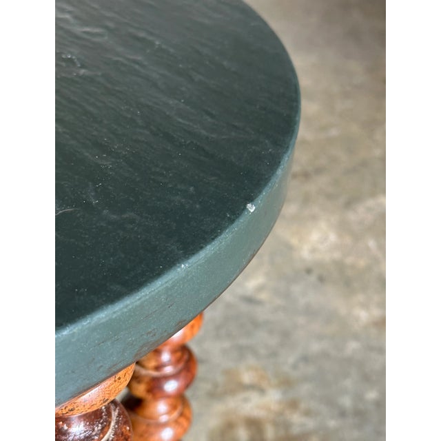 1970s American Modernist Designer Spool and Slate Side Tables by Henredon Custom Folio Three - a Pair For Sale - Image 9 of 12
