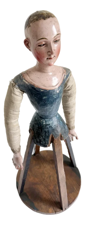 18th Century French Santos Cage Doll Figure