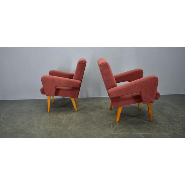Wood Vintage Armchairs, Former Czechoslovakia, 1960s, Set of 2 For Sale - Image 7 of 18