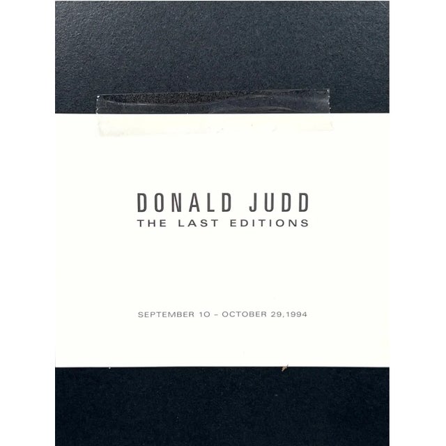 Mid-Century Modern Donald Judd "The Last Editions" Miniature Abstract Prints on Vellum Set of 3, Framed, Brooke Alexander Gallery Nyc For Sale - Image 3 of 10