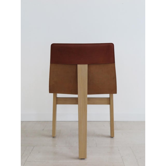 Italian Model 3T Chairs in Wood and Leather by Angelo Mangiarotti for Agapecasa, 2000s, Set of 8 For Sale - Image 15 of 18