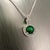 Natural Emerald Diamond Pendant Necklace 18" 14k W Gold 1.90 TCW Certified For Sale - Image 11 of 15