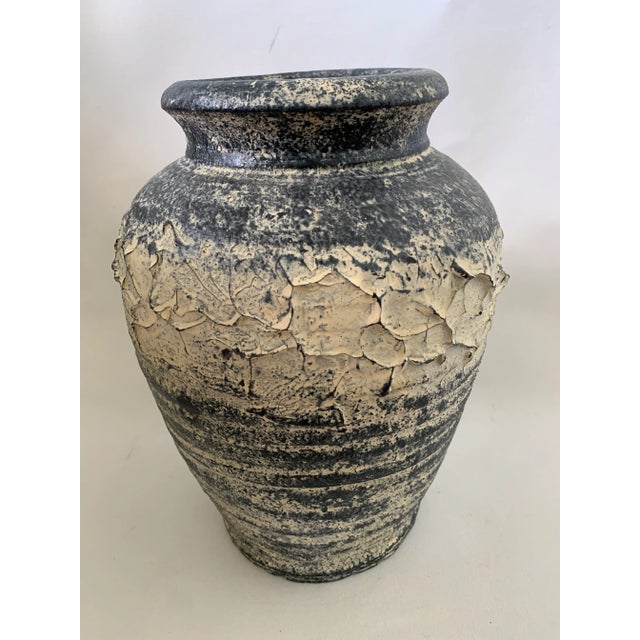 Vintage Rustic Clay Pottery Vase For Sale In New York - Image 6 of 6