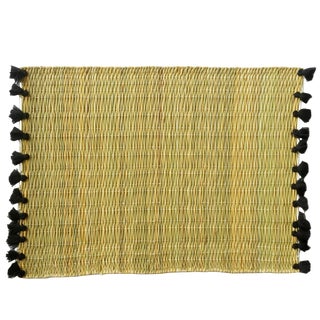 Lola Placemat With Tassel, Set of 2 Black For Sale