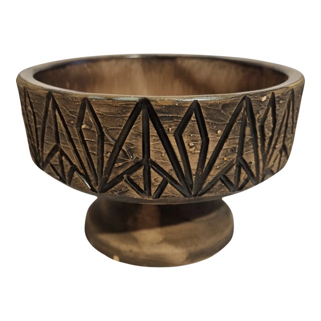 Mid-Century Modern Tilgmans Keramik Pedestal Bowl – Sweden, 1960s For Sale