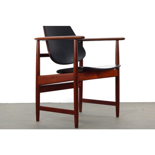 Black Are Hovmand Olsen Captain's Chair in Teak Denmark For Sale - Image 8 of 8