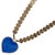 Early 21st Century Murano Glass Blue Heart Pendant Gold Hematite Happy Necklace For Sale - Image 5 of 10