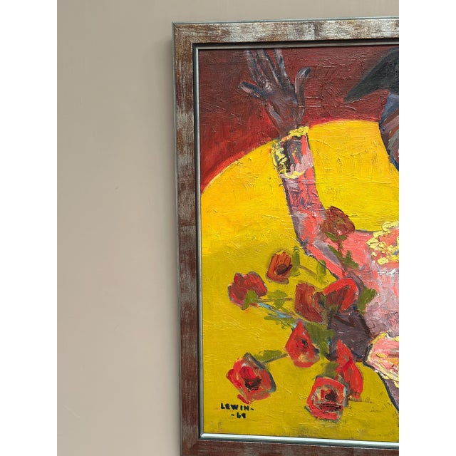 Mid-Century Modern Gösta Lewin, Matador, 1969, Oil Painting on Canvas, Framed For Sale - Image 3 of 18