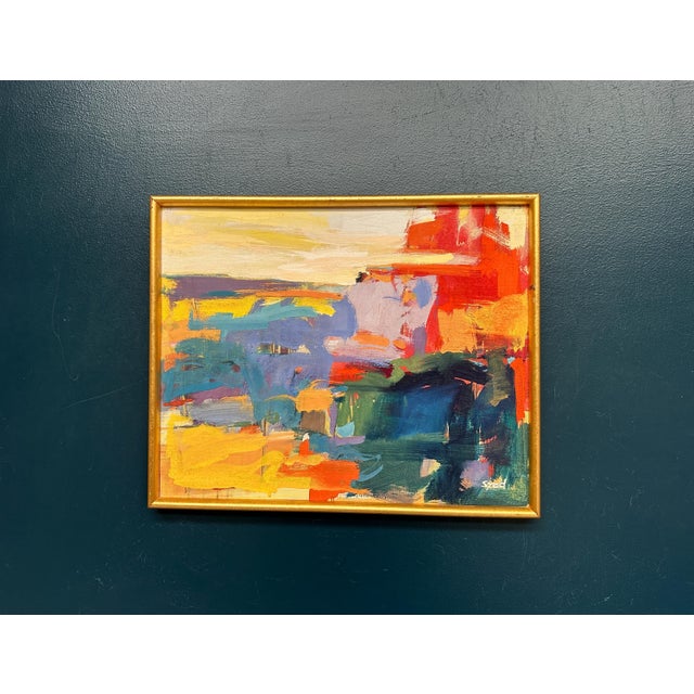 Ubaid Syed, Abstract, 1950s, Oil on Canvas, Framed For Sale - Image 13 of 18