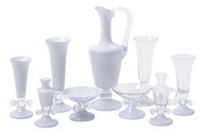 Vintage Glassware, 1970s, Set of 9