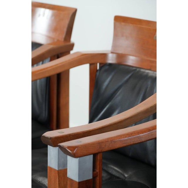 Art Deco Decoforma Series Dining Armchairs in Black Leather from Schuitema, Set of 4 For Sale - Image 16 of 18