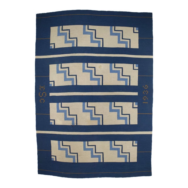 Mid 20th Century Swedish Rug Signed and Dated 8’6" X 12’5” For Sale