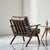 Brown Mid Century Modern Accent Chair – Upholstered Armchair For Sale - Image 8 of 8