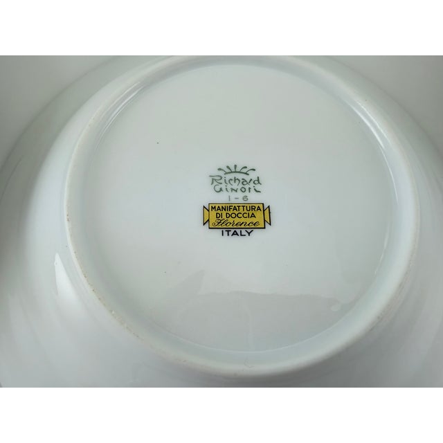 1980s 1980s Richard Ginori Oriente Rimmed Soup Bowls - Set of 4 For Sale - Image 5 of 5