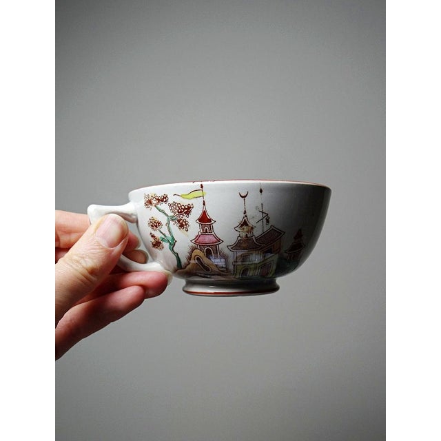 Antique Tea Service from Sarreguemines, 1900s, Set of 11 For Sale - Image 4 of 18