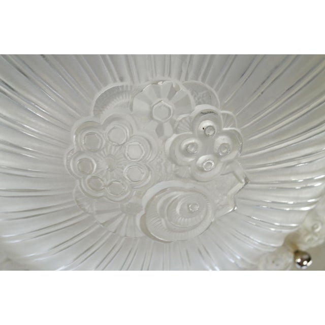 French Art Deco Pendant Light by Georges Leleu 1930 France For Sale - Image 10 of 13