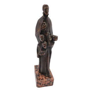 Bronze Sculpture of Teacher with Schoolchildren For Sale