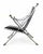 Campaign Attributed to Maison Jansen Campaign Chairs – Brass & Steel With Black Leather Sling, 1970s. Three Available. For Sale - Image 3 of 6