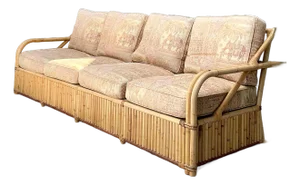 Vintage Bielecky Brothers Rattan Sofa