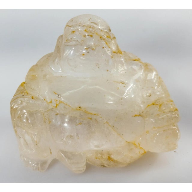 1970s Chinese Rock Crystal Quartz Laughing Buddha Figure For Sale In New York - Image 6 of 9