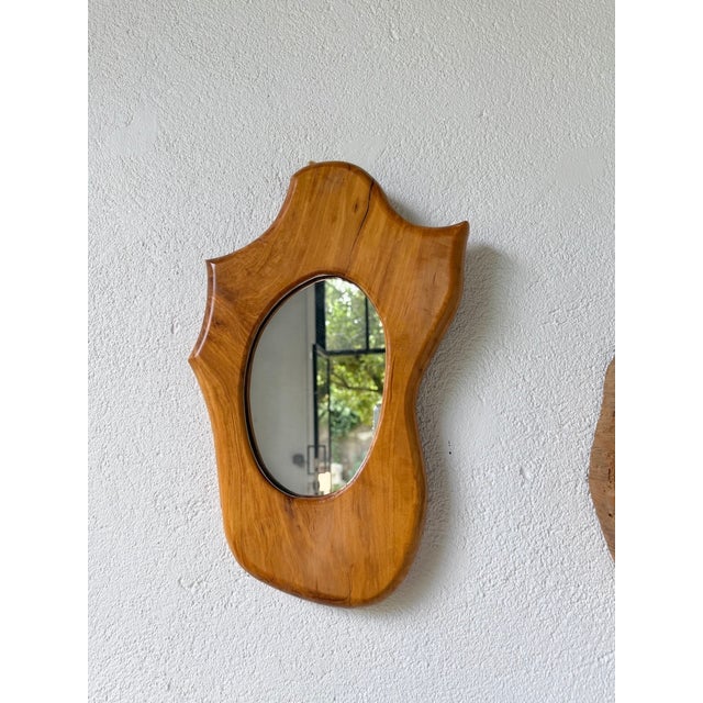Brutalist Organic Wooden Mirrors, 1950s, Set of 4 For Sale - Image 17 of 18