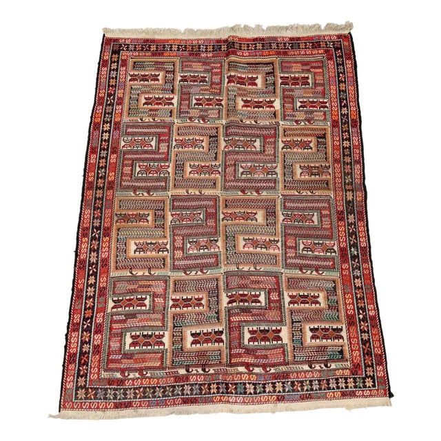 Sumak Rug in Cotton For Sale