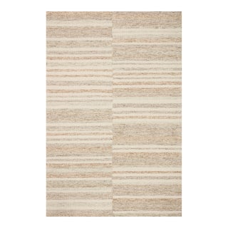 Chris Loves Julia x LoloiChris Ivory / Clay 2'-3" x 3'-9" Accent Rug For Sale
