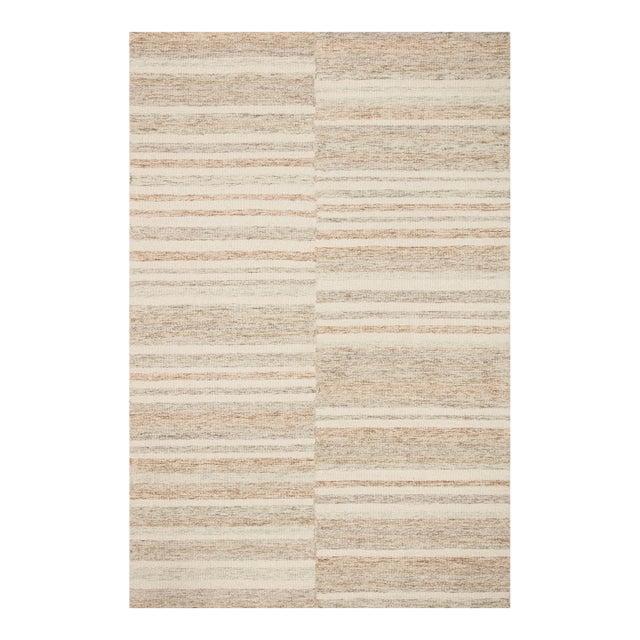 Chris Loves Julia x LoloiChris Ivory / Clay 2'-3" x 3'-9" Accent Rug For Sale