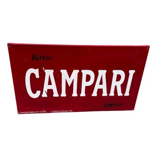 Mid-Century Iron Campari Sign, 1960s For Sale