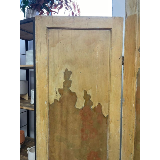 Wood 1970s Vintage Room Divider With Floral Motif For Sale - Image 7 of 9