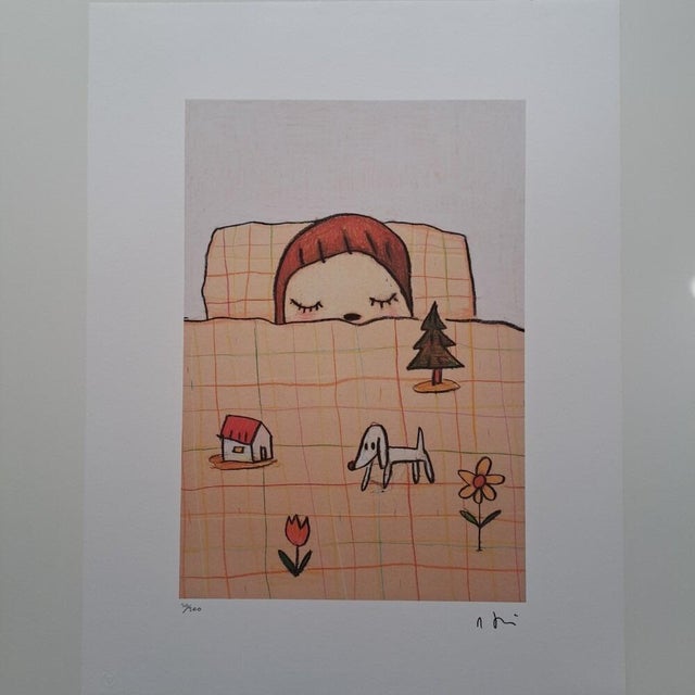 Nara Yoshitomo "Sleeping Girl" Limited Edition Lithograph (After) Limited Edition Lithograph of 300 - Numbers signed in...