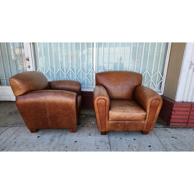 Sienna 1980s Pair of Thomasville Leather For Sale - Image 8 of 10