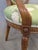 Light Green Vintage French Louis XVI Style Armchairs With Green and Cream Upholstery - A Pair For Sale - Image 8 of 12
